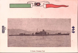1930circa-Sommergibile GIUSEPPE FINZI Edita R.R.M.M. Nuova - Sous-marins