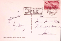 1952-PIEVE Di CADORE Casa Di Tiziano, Viaggiata - Belluno
