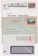 1969-CANALETTO, ROSSINI, 50 VITTORIA, CONTI CORRENTI E FUCINO Isolati Su 5 Buste - 1961-70: Poststempel