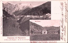 1904-PIAZZATORRE Panorama E Casa Umberto I, Viaggiata - Bergamo