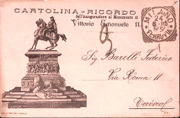 1898-MILANO INAUGURAZIONE MONUMENTO VITTORIO EMANUELE II, Viaggiata - Patriottiche