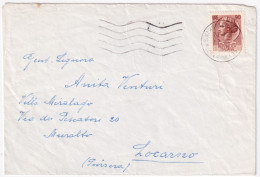 1968-Siracusana Lire 90 (1081) Isolato Su Busta Per La Svizzera - 1961-70: Marcophilie
