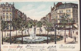 Deutsches Reich PPC Köln Hohenstaufenring (Litho) BERLIN C. 1904 KOLDING JB.P.E. (Arr. Lapidar Cds.) Denmark (2 Scans) - Köln