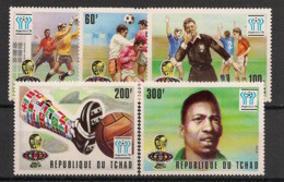 TCHAD - 1977 - N°YT. 337 à 341 - Football World Cup Argentina 78 - Neuf Luxe ** / MNH / Postfrisch - Tchad (1960-...)