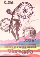 1970-CAMPIONATI MILITARI ATLETICA LEGGERA Annullo Speciale Viareggio (12.6) Su C - 1961-70: Marcophilie