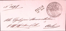 1858-LOMBARDO VENETO FELTRE SD 13.8.(58) Su Lettera Cpl. Testo - Lombardy-Venetia