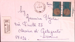 1970-EUROPA Coppia Lire 90 (1123) Su Raccomandata - 1961-70: Marcophilie