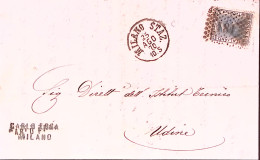 1870-effigie C.20 Isolato Su Lettera Completa Di Testo Milano (25.8) - Poststempel