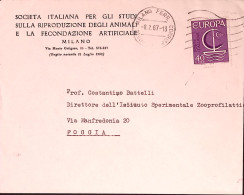 1967-EUROPA1966 Lire 40 Isolato Su Busta - 1961-70: Poststempel