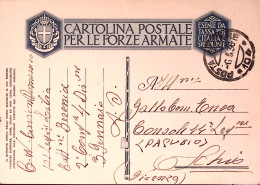1936-Posta Militare/104 C.2 (6.5) Su Cartolina Franchigia - Weltkrieg 1939-45