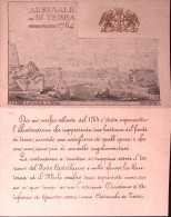 1900circa-DIREZIONE ARTIGLIERIA Di GENOVA, Cart. Doppia, Nuova - Patriotiques