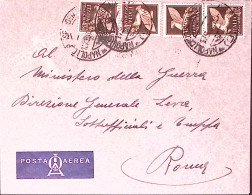 1945-Posta Aerea Due Coppie C.50 (11) Su Busta Napoli (17.9) - Poststempel