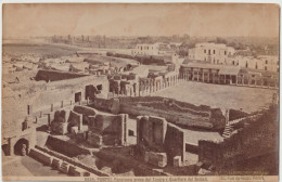 Photo Albuminée Format Carte Pompei  Vesuvio  (Italia)  Panorama  Theatro  Quartiere Dei Soldati RARE - Places