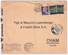1945-Imperiale Senza Fasci Lire 1 + Monumenti Sopr. Due Lire 2/25 Su Busta Roma  - Poststempel