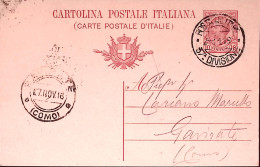 1916-Posta Militare/37 Divisione C.2 (2.11) Su CP - War 1914-18