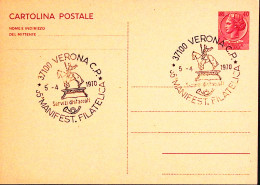 1970-VERONA 35 Manifestazione Filatelica (5.4) Annullo Speciale Su Cartolina Pos - Verona