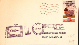 1987-TASSAZIONE MECCANICA Lire 200 Apposto A Milano (2.6) Su Cartolina Formato N - 1981-90: Storia Postale