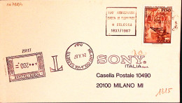 1987-TASSAZIONE MECCANICA Lire 200 Apposto A Milano (24.10) Su Cartolina Formato - 1981-90: Storia Postale