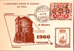 1966-LEGNAGO Galleria Risorgimento (9.10) Annullo Speciale Su Cartolina - 1961-70: Poststempel