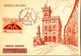 1954-SAN MARINO SPORT 2 Serie Lire 3 Pugilato Fdc - FDC