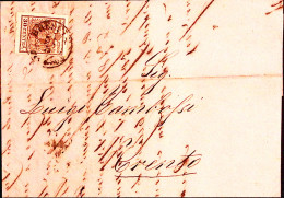 Lombardo Veneto-1858  30c. II^tipo Su Lettera Completa Testo Brescia C 2O (31.5) - Lombardo-Venetien