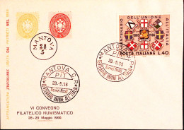 1966-MANTOVA 100 UNIONE All'ITALIA (28.5) Annullo Speciale Su Busta - 1961-70: Marcophilie
