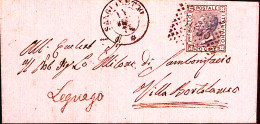 1874-SANGUINETTO C.2 (25.9) + Punti Su Lettera Completa Testo Affrancata C.20 (L - Storia Postale