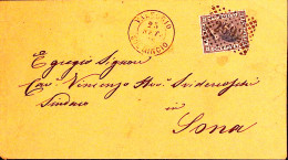 1872-VALEGGIO SUL MINCIO C.2 (25.9) + Punti Su Busta Affrancata C.20 (L26) - Storia Postale