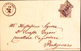 1872-VITTORIO C.2 (19.6) + Punti Su Lettera Completa Testo Affrancata C.20 (L26) - Poststempel