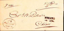 1851 LOMBARDO VENETO Romano SD (5.4) Su Piego - Lombardo-Vénétie