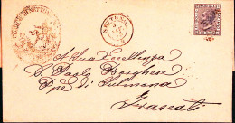 1875-NETTUNO C.2 (3.11) + Punti Su Soprascritta Affr. C.20 (T26) - Poststempel