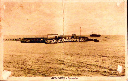 1936-LIBIA Apollonia/Cirenaica C.2 (1.1) Su Cartolina (Apollonia Banchina) Piega - Libyen