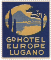 Grand Hotel Europe Lugano - & Hotel, Label - Hotelaufkleber