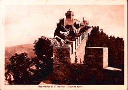 1942-SAN MARINO La Seconda Torre Viaggiata Affr. Soggetti Vari C.30 - San Marino
