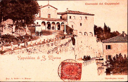 1895circa-SAN MARINO Convento Dei Cappuccini Affrancata Cifra C.2 Lato Veduta - Saint-Marin