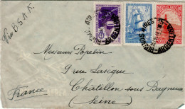 ARGENTINA 1948 AIRMAIL LETTER SENT FROM BUENOS AIRES TO CHATILLON / PART OF COVER / - Brieven En Documenten