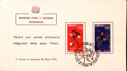 1957-SOMALIA A.F.I.S. Fiori Valori Complementari Fdc - Somalia (AFIS)