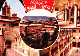 1975-ABBAZIA MONTE OLIVETO Siena Viaggiata Affrancata Turistica Gradara Lire 40 - Siena