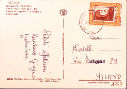 1974-SORAGA Val Di Fassa Viaggiata Affrancata Dante Lire 40 - 1971-80: Poststempel