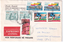 1989-INTER CAMPIONE + LAVORO Serie Cpl. + NATALEl'88 Due Lire 500 Su Espresso - 1981-90: Storia Postale