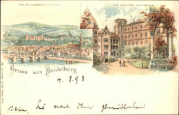 71840241 Heidelberg Neckar Schloss Schlosshof Litho Heidelberg - Heidelberg