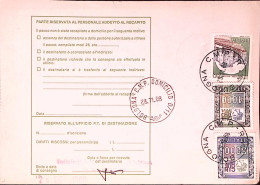 1988-PERFORATI C.I. Castelli Lire 400 E Alti Valori Lire 4000 E 5000 Al Verso Di - 1981-90: Poststempel
