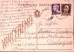 1945-Cartolina Postale C.30 VINCEREMO Con Fr.lli Aggiunti Imperiale Senza Fasci  - Poststempel