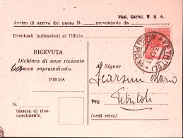 1946-Democratica Lire 4 (554) Isolato Su Avviso Ricevimento - 1946-60: Marcophilie