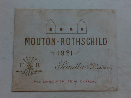 (Pauillac, Médoc - Etiquette Ancienne - Grand Cru) -  MOUTON-ROTHSCHILD 1921.............voir Scans - Rotwein