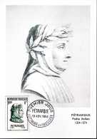 1956-Francia Petrarca F.8 Fdc Su Cartolina Maximum - 1950-1959