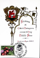 1972-MONTAGNANA 3 Mostra Fil Num Araldica (13.5) Annullo Speciale Su Cartolina - 1971-80: Marcophilie