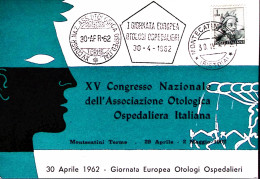 1961-MONTECATINI TERME I Giornata Europea Otologi Ospedalieri (30.4) Annullo Spe - 1961-70: Marcophilie
