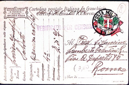 1918-Posta Militare/15 C.2 (21.5) Su Cartolina Franchigia - War 1914-18