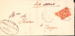 1897-ROSOLINA Ottagonale Collettoria (17.11) Su Piego Affrancata Stemma C.2 - Storia Postale